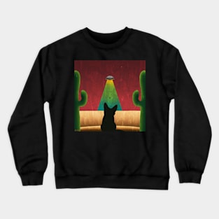 UFO in the desert Crewneck Sweatshirt